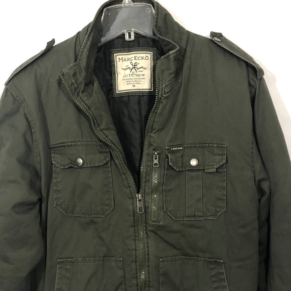 Marc Ecko Cut Sew Olive Bomber Utility 
